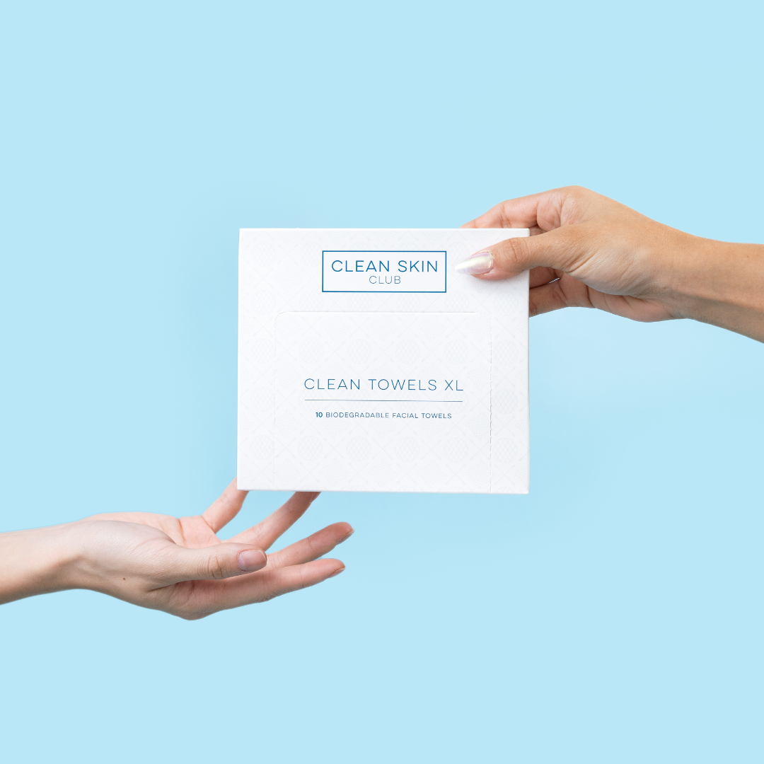 Clean Skin Club World's 1st Biodegradable Face Clean Towels Wipes Vegan 50  Ct