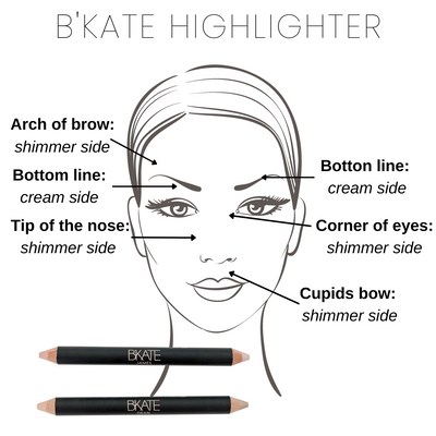 B'KATE Highlighter Tips to Transform your Brows & Face