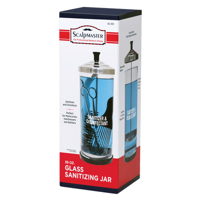 Scalpmaster Glass Sanitizing Jar – 39 oz - Edge Beauty Pro ™️